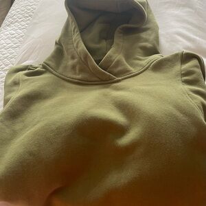 Oversized scuba crop hoodie